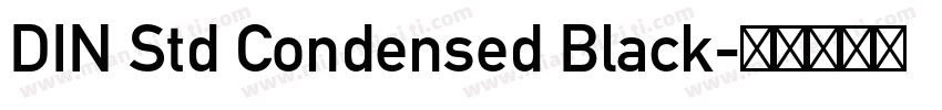 DIN Std Condensed Black字体转换